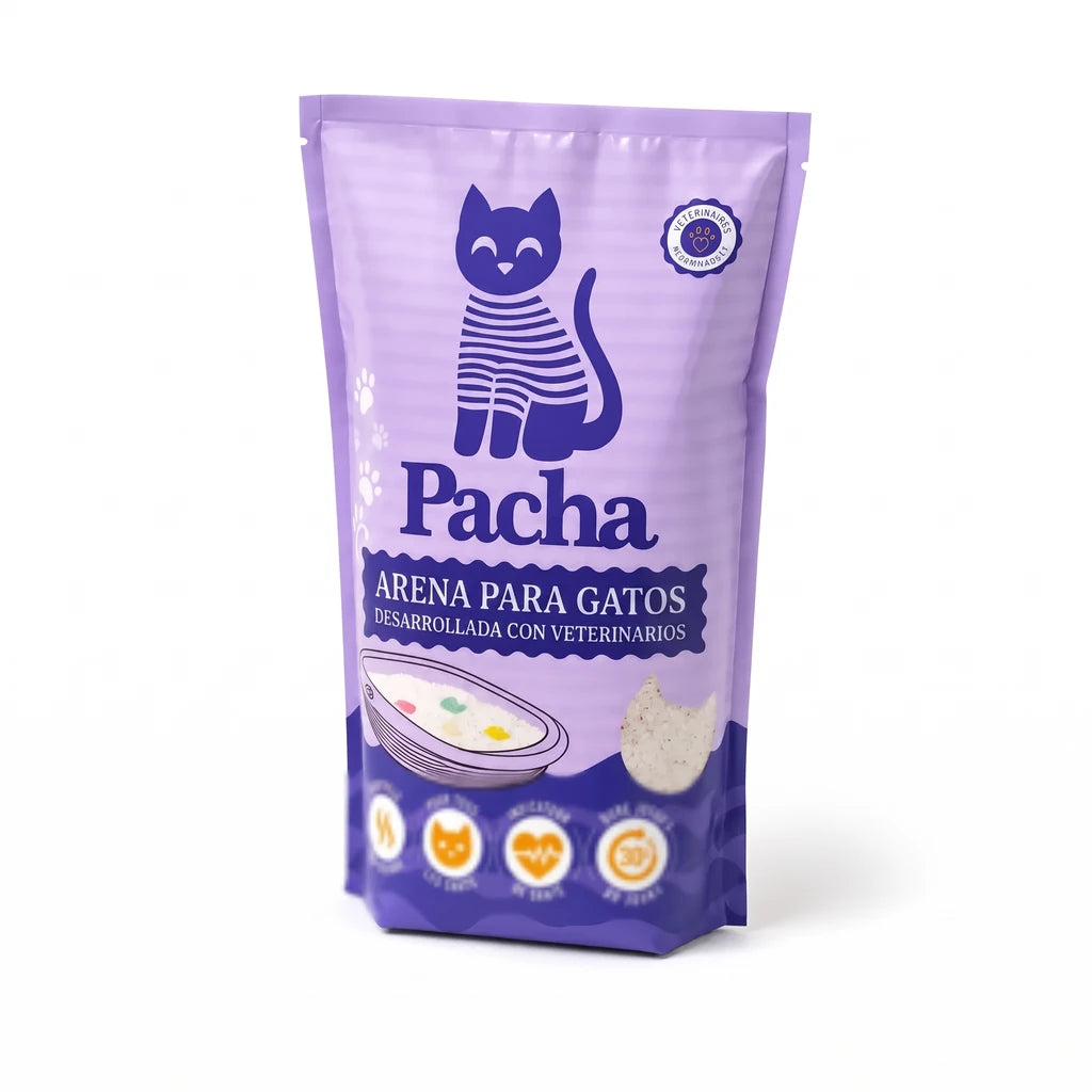 Saco de arena Pacha de 2,7 kg elaborada con veterinarios